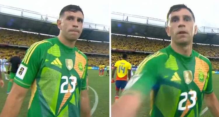 Dibu Martínez golpeó a camarógrafo tras derrota de Argentina con Colombia.