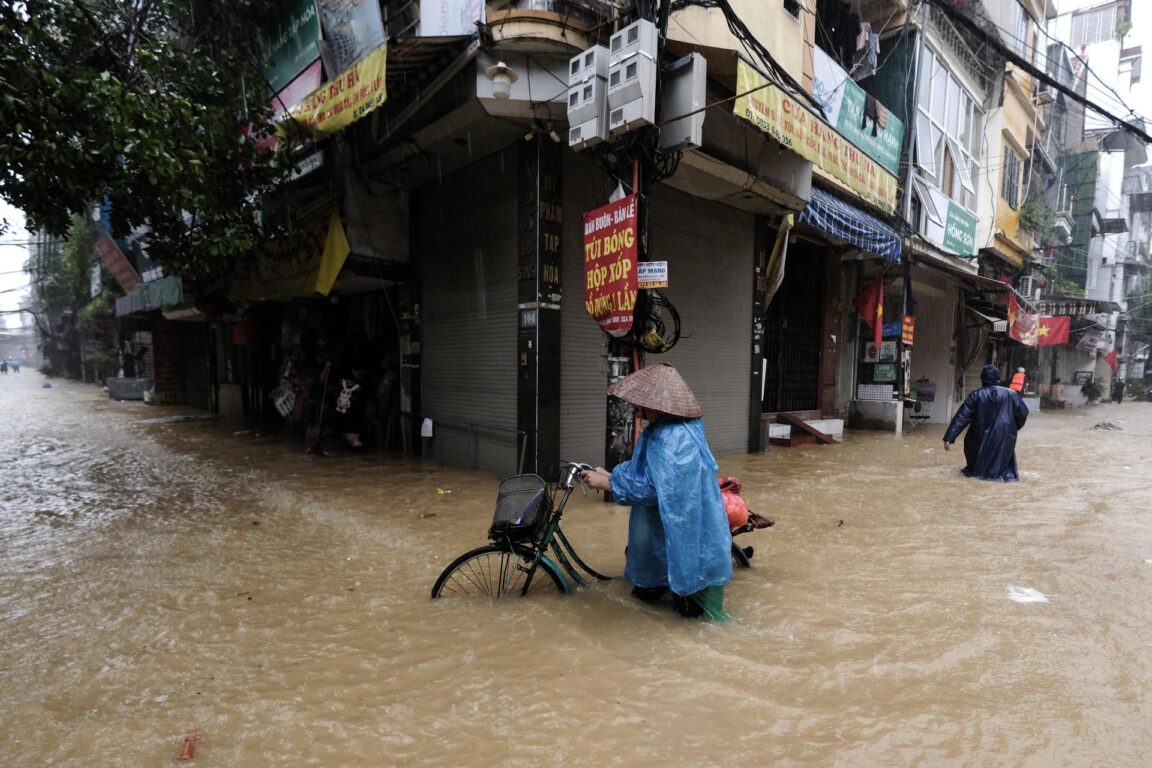 Inundaciones en Hanoi, Vietnam