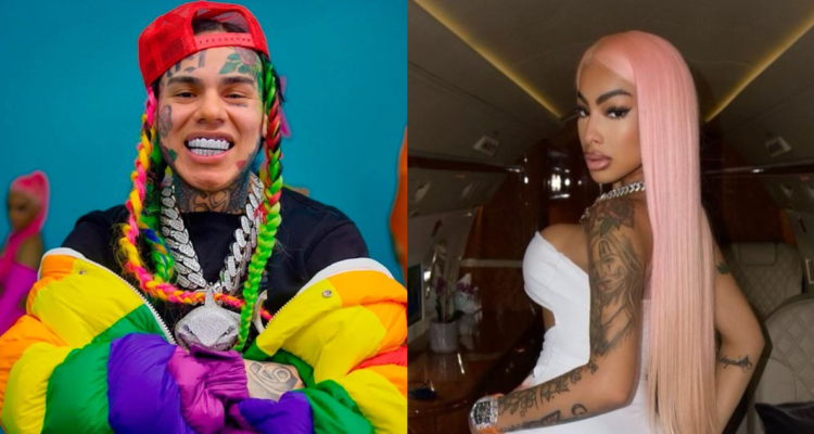 Tekashi (izquierda) y Yailin (derecha) en referencia a orden de arresto contra el rapero