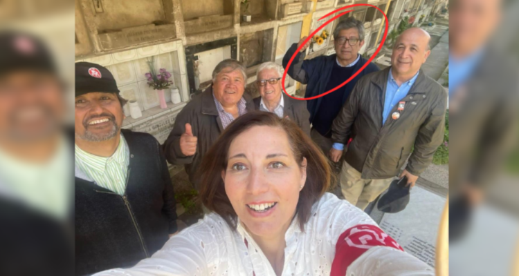 Presidenta del PS, Paulina Vodanovic, junto a Roberto Ávila, abogado de la denunciante de Monsalve.