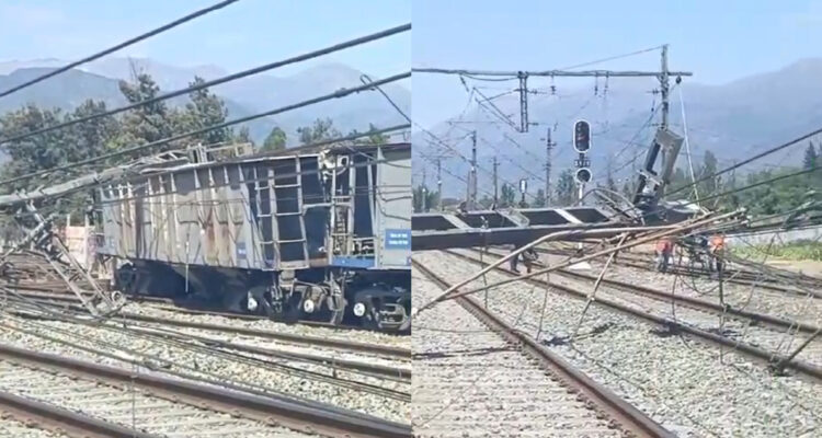 Tren se descarrila en Paine y genera daños de infraestructura: EFE anunció parcialidad de servicios