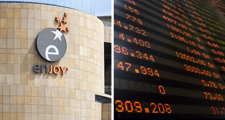 Colusión en casinos: las acciones de Enjoy se desploman y lideran las caídas en la Bolsa de Santiago