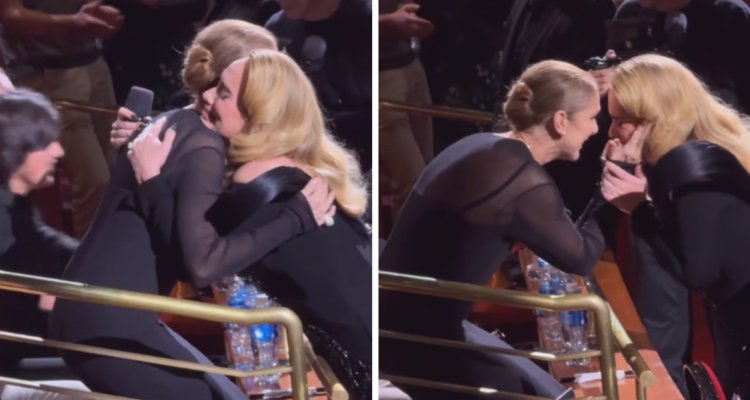 En pleno concierto en las Vegas, Adele se emocionó hasta las lágrimas al ver, en medio de su presentación, a la cantante Céline Dion.