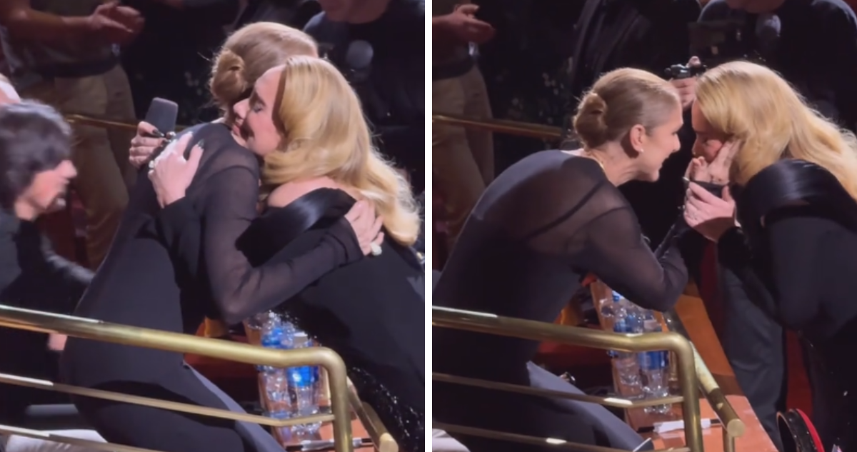 En pleno concierto en las Vegas, Adele se emocionó hasta las lágrimas al ver, en medio de su presentación, a la cantante Céline Dion.