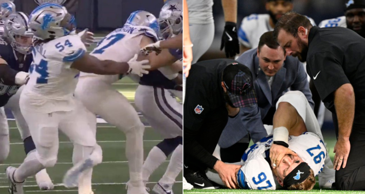 Revisa la terrible lesión de Aidan Hutchinson de Detroit Lions en la NFL.