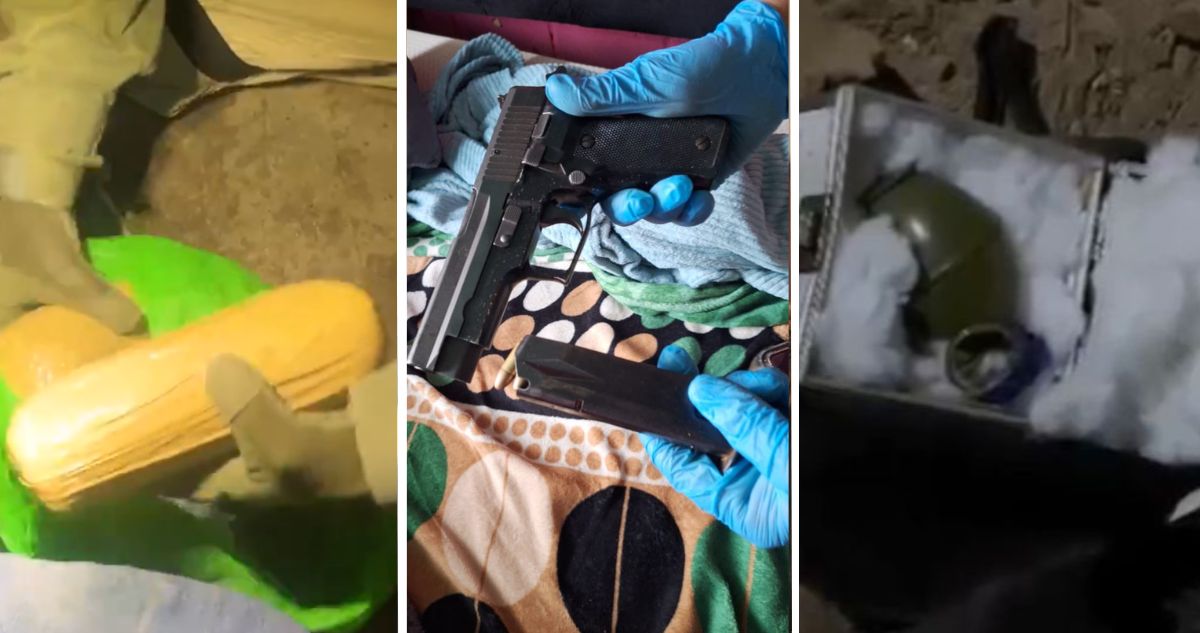 Allanamiento en Alto Hospicio permite incautación de drogas, armas y municiones: incluye una granada