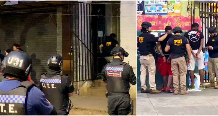 Allanan al menos ocho inmuebles tomados en Barrio Yungay: hay detenidos y droga incautada
