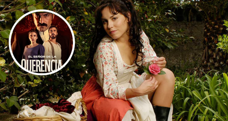 Antonia Santa María y portada de El Señor de la Querencia en referencia a Remake