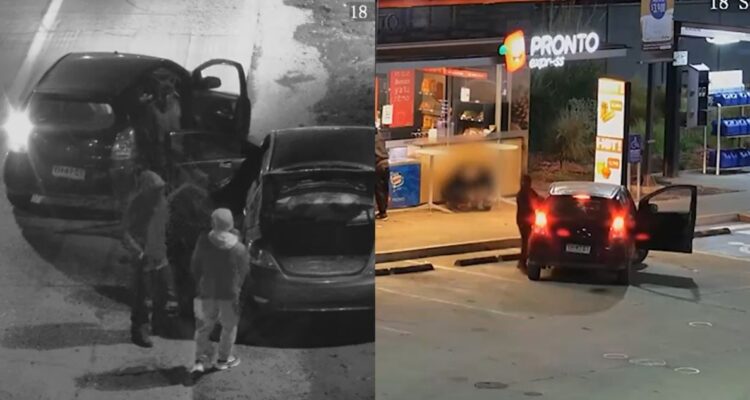 Capturan banda que intentó robar auto y asaltó servicentro en Paine: cámara captó delitos consecutivos