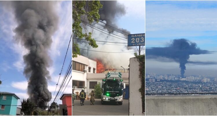 Gigantesco incendio afecta a bodegas en Independencia