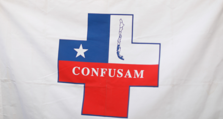 Bandera de la Confusam por situación en Los Ríos