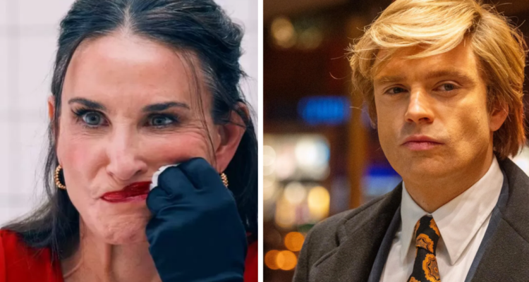 Demi Moore en La Sustancia y Sebastian Stan en El Aprendiz