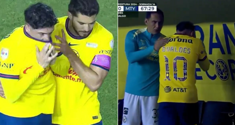 El berrinche y desconsuelo de Diego Valdés tras ser sustituido en México.