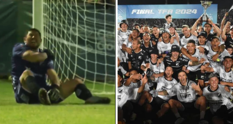 Arquero tapa dos penales con hombro dislocado y le da ascenso a su equipo en fútbol argentino
