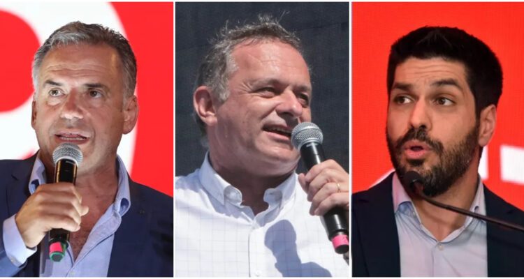 Yamandú Orsi, Álvaro Delgado y Andrés Ojeda