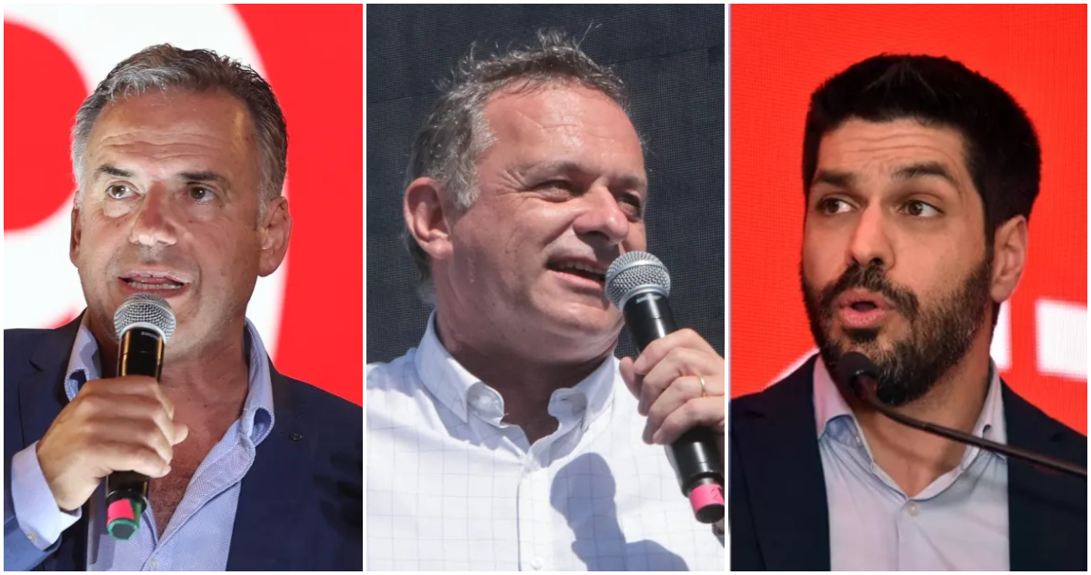 Yamandú Orsi, Álvaro Delgado y Andrés Ojeda