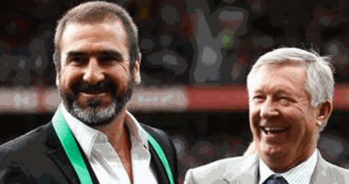Eric Cantona y Sir Alex Ferguson