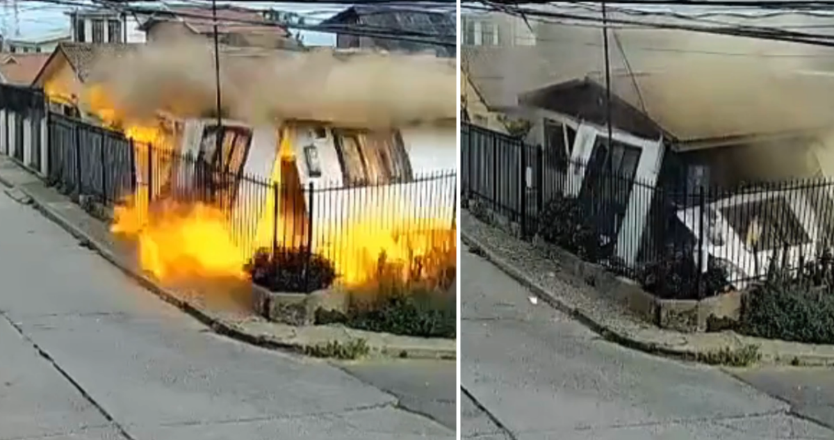 Video muestra gigantesca explosión y posterior incendio que afectó a una vivienda en Viña del Mar