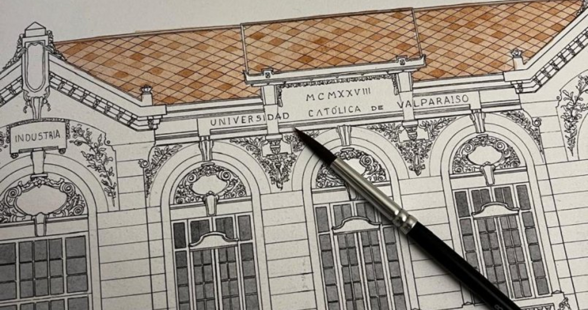 Ilustraciones inspiradas en edificios patrimoniales de Valparaíso serán exhibidas en PUCV de Santiago