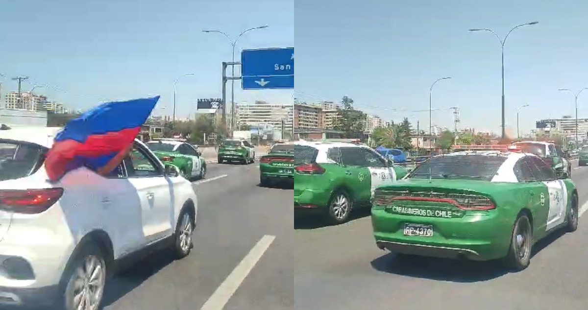 Al menos 15 vehículos de Carabineros resguardan traslado de “Enzo Bombazul” por funeral de alto riesgo