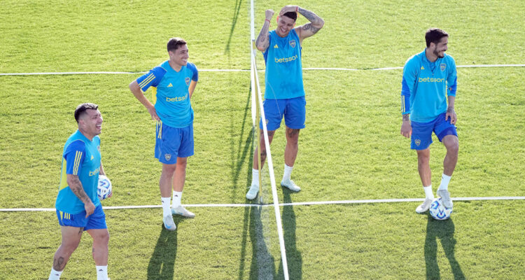 Gary Medel entrenando en Boca Juniors