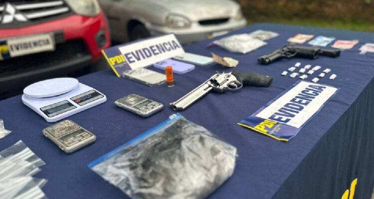 En Traiguén detienen a clan familiar que vendían droga mediante delivery: incautaron armas y vehículos
