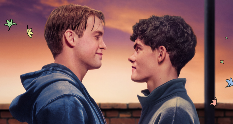 Kit Connor y Joe Locke en sus personajes de Nick y Charlie en poster oficial de Heartstopper