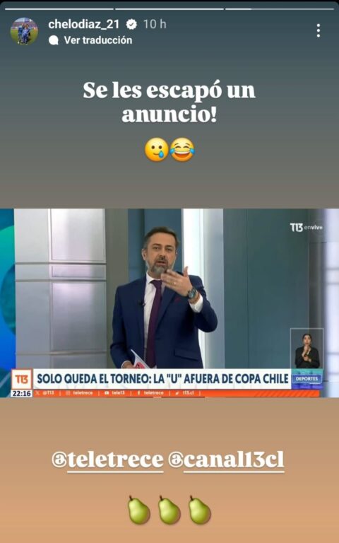 Historia de Marcelo Díaz y su mensaje  a Canal 13