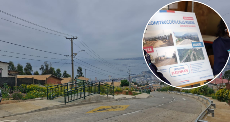 Finalizan obras de pavimentación de calle Mesana en Valparaíso: inversión alcanzó los $3.500 millones