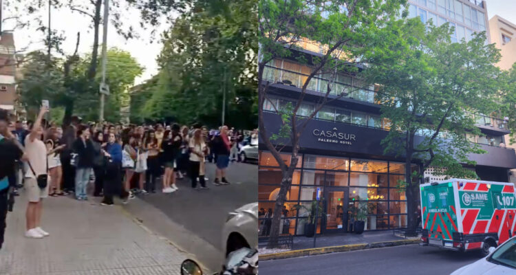 Fans de Liam Payne afuera del hotel Casa Sur
