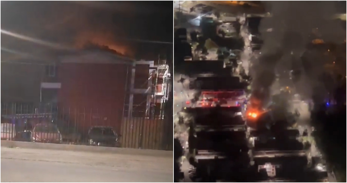 Tres departamentos destruidos deja incendio intencional en La Florida: hay un detenido
