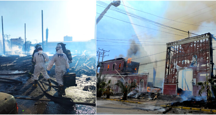 Investigan circunstancias de incendio que devastó histórica Parroquia en Iquique