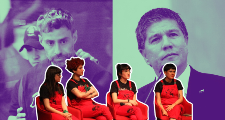 Jorge Valdivia y Manuel Monsalve, además de colectivo Las Tesis en referencia a casos de violación