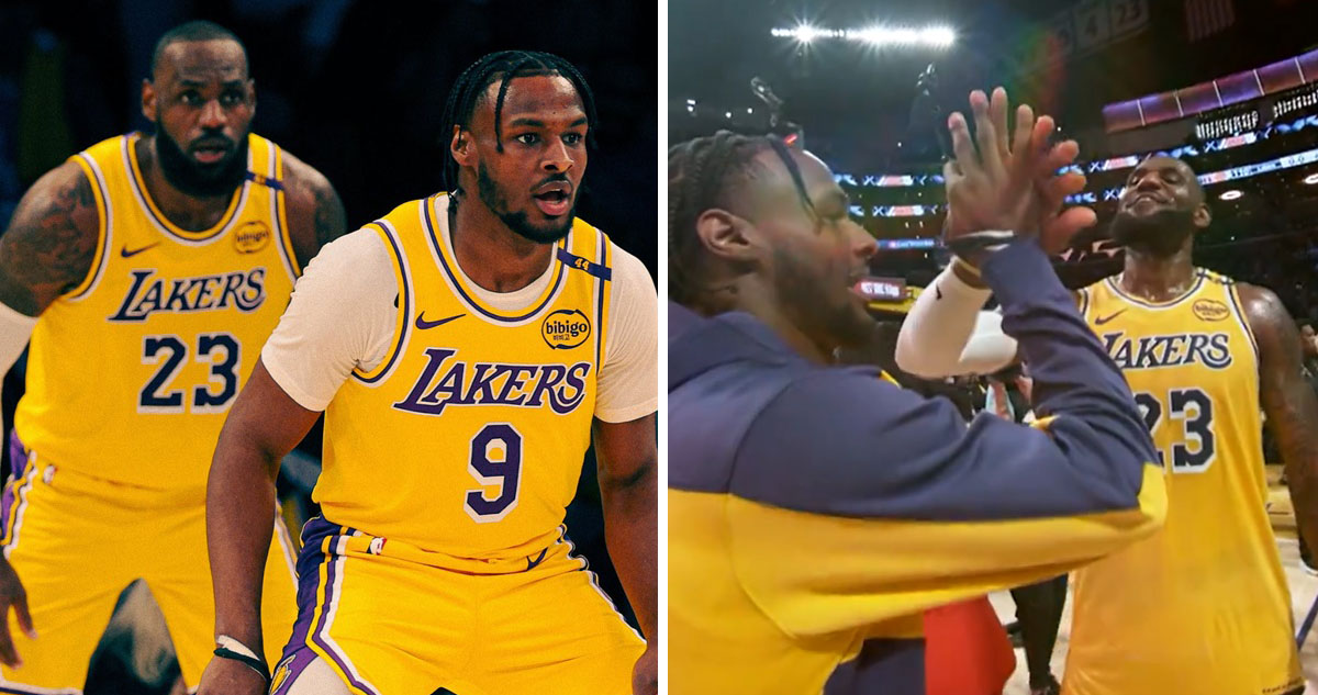 LeBron James y Bronny James hicieron historia en la NBA.