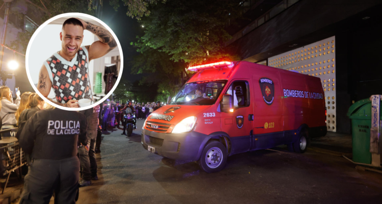 Personal de emergencias a las afueras de hotel CasaSur en Buenos Aires donde murió Liam Payne
