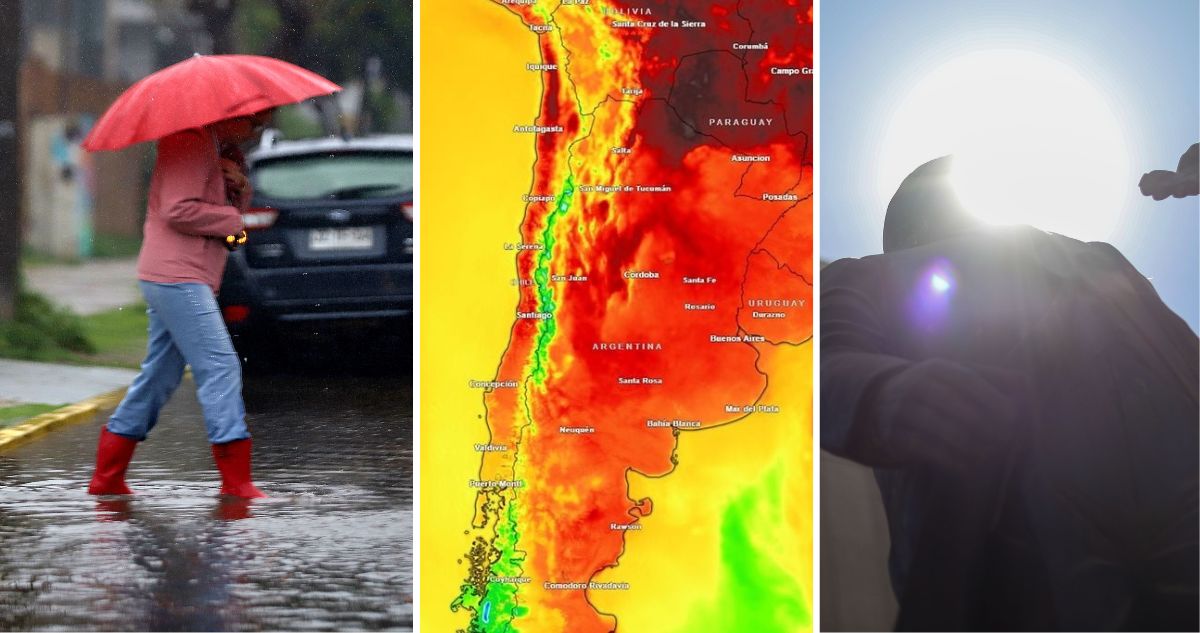 Lluvias de más de 120 mm, viento, calor de 33° C y alza de temperaturas: el pronóstico del tiempo para esta semana en Chile.