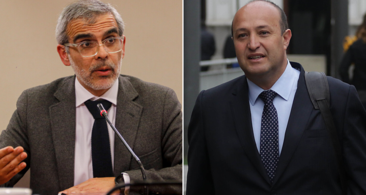 En la imagen, el ministro de Justicia, Luis Cordero, y el exfiscal Manuel Guerra.