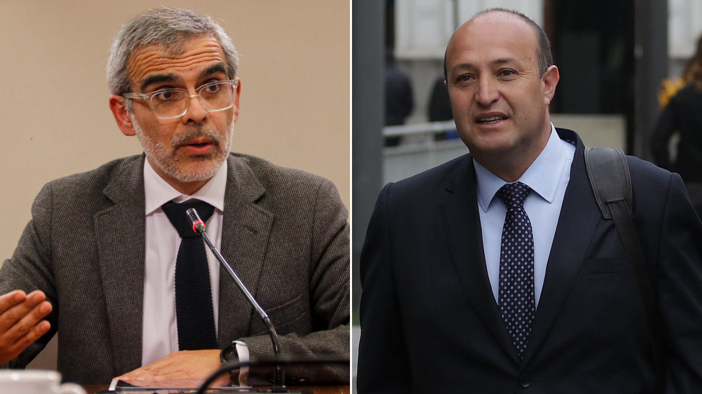 En la imagen, el ministro de Justicia, Luis Cordero, y el exfiscal Manuel Guerra.