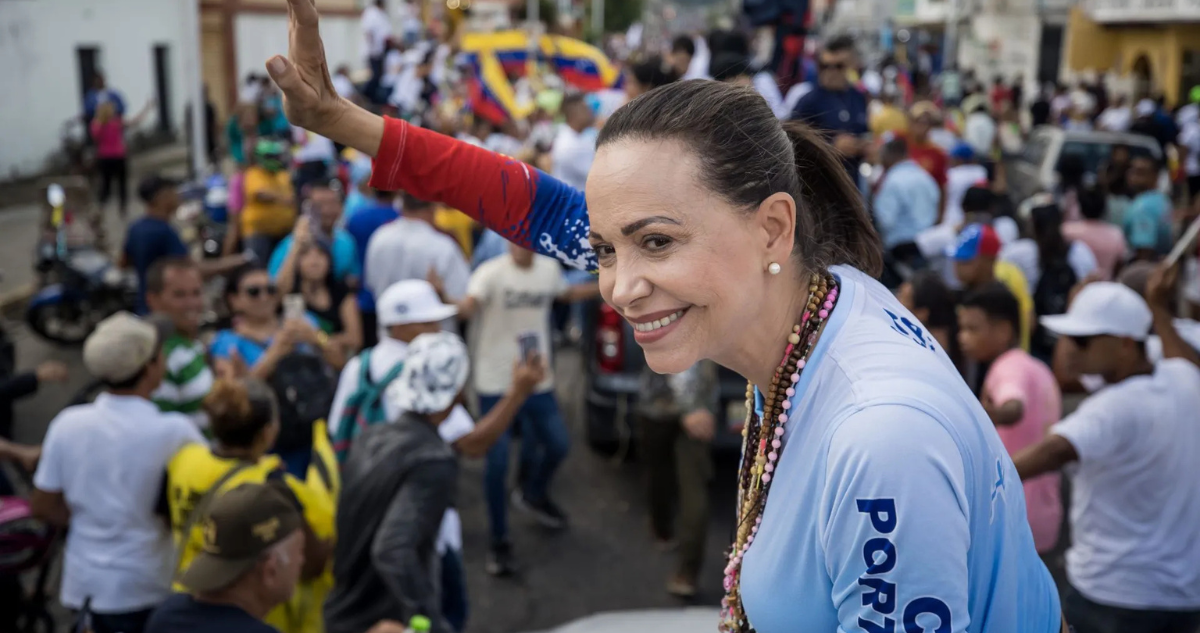 Machado en un acto de campaña el 17 de julio en Guanare, Venezuela