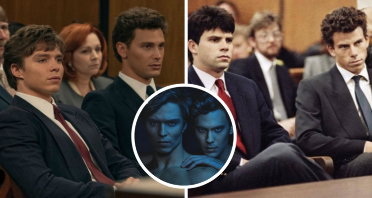 Capturas de la serie Monsters y del juicio real de los hermanos Lyle y Erik Menendez en referencia a posibilidades de reabrir el caso