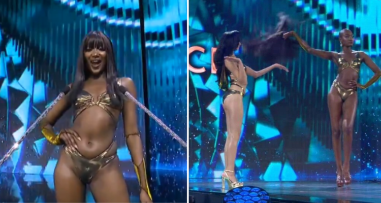 Representante de Francia se quitó la peluca en plena pasarela del certamen Miss Grand