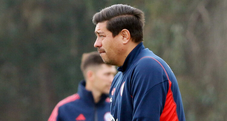 Nicolás Córdova en entrenamiento de La Roja