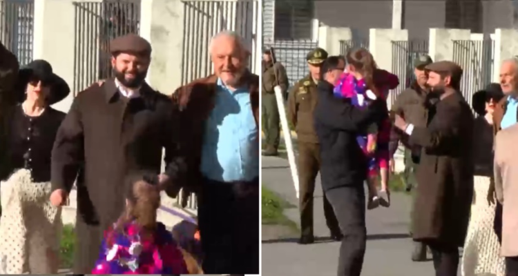 Niña intentó saludar al presidente Boric