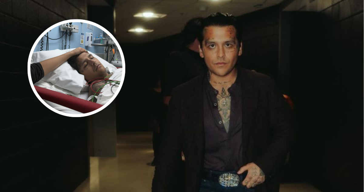 Christian Nodal en foto compartida en su instagram en referencia a problemas de salud