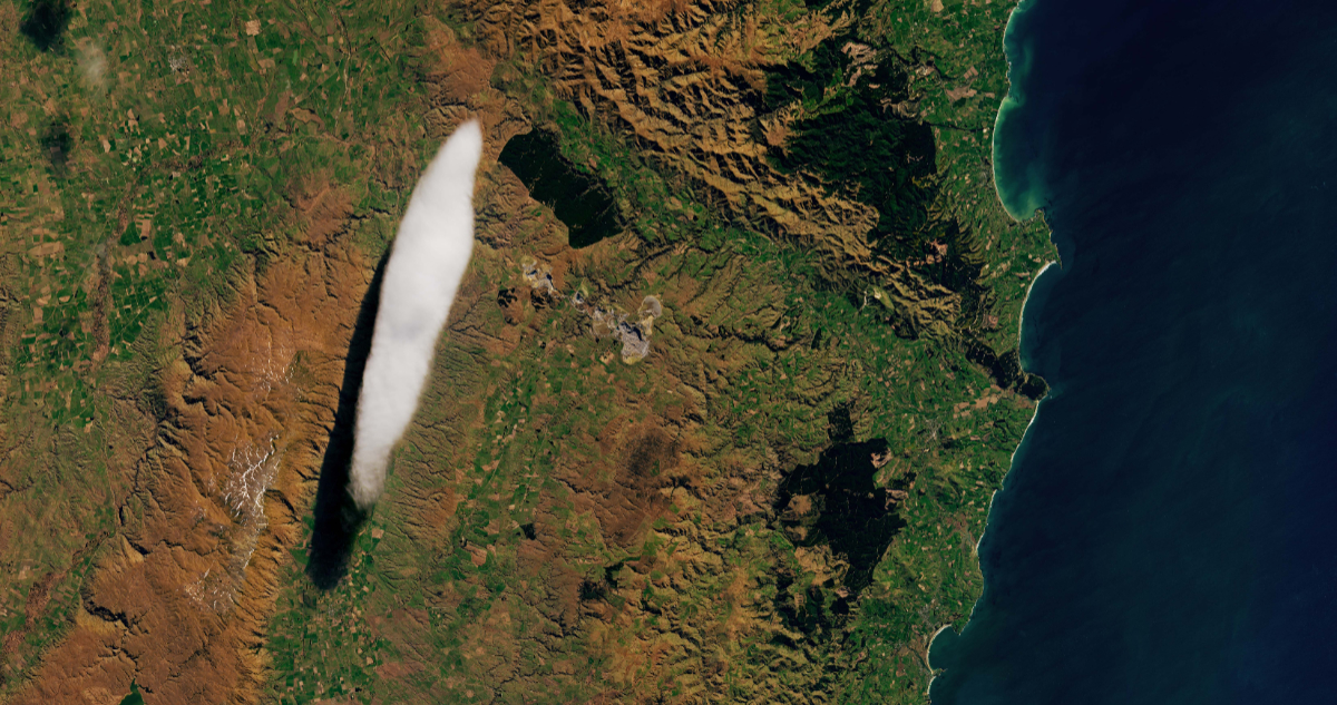 Nube lenticular en Nueva Zelanda
