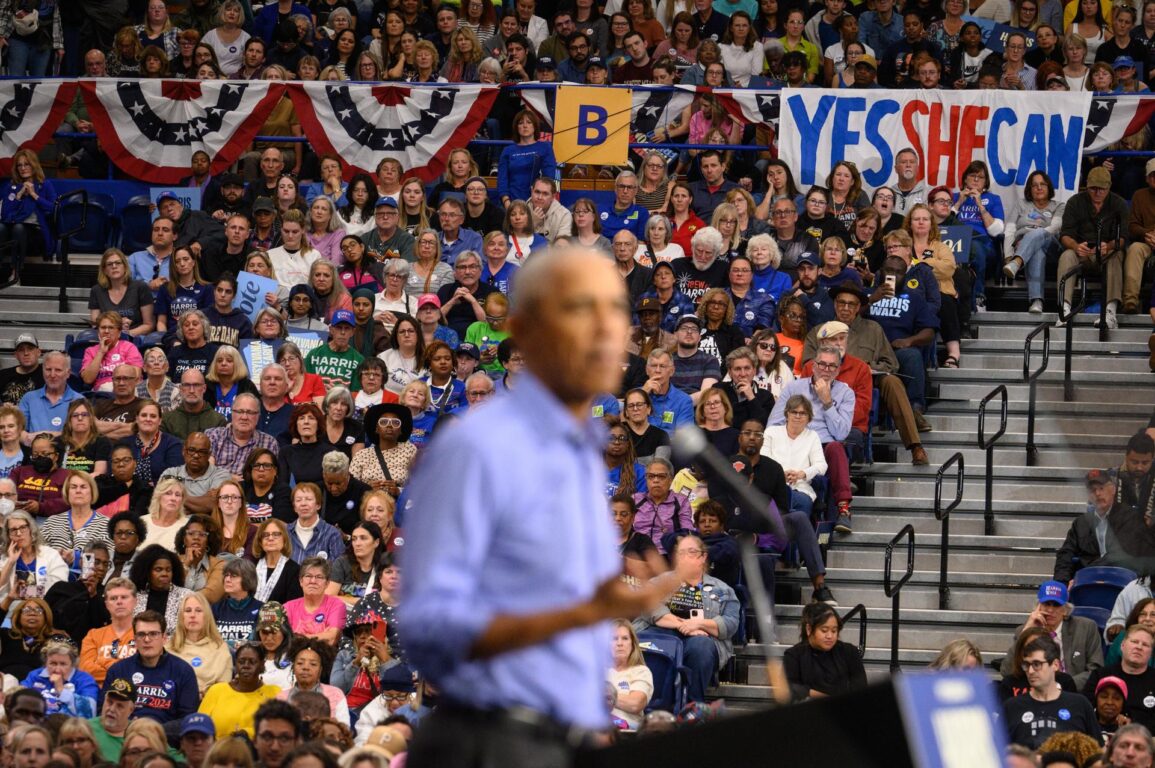 Barack Obama en el mitin en Pittsburgh, Pennsylvania