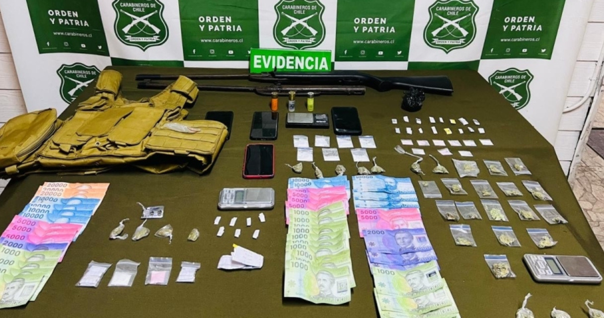 Drogas decomisadas en operativo en Mariquina