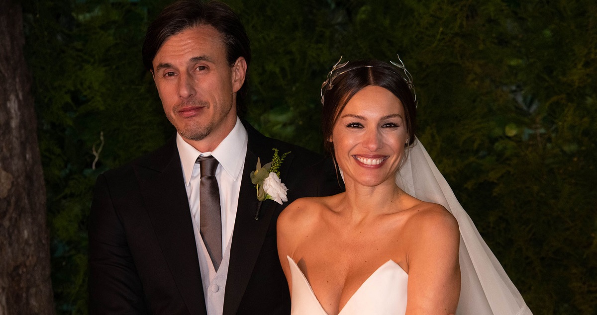 Carolina "Pampita" Ardohain y su ahora exmarido cuando se casaron