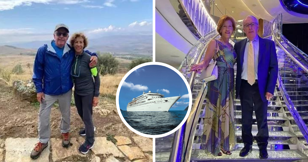 Pareja de jubilados vendió todo para viajar en crucero, pero buque está varado por meses