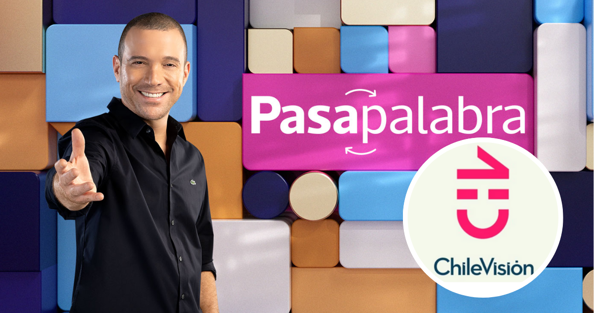 Portada de Pasapalabra junto a logo de CHV en referencia a retorno del programa